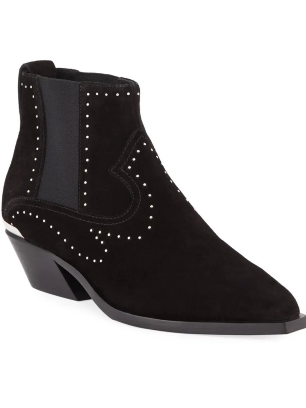 RAG & BONE Westin Studded Leather Suede Black Ankle Boots Booties